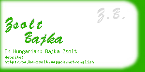 zsolt bajka business card